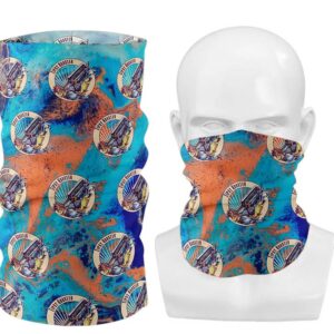 Blue Tipsy Rooster Fishing Neck Gaiter