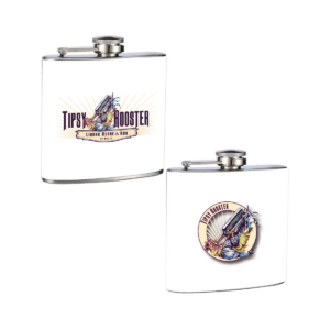 Tipsy Rooster Liquor Store & Bar Stainless Steel Hip Flask